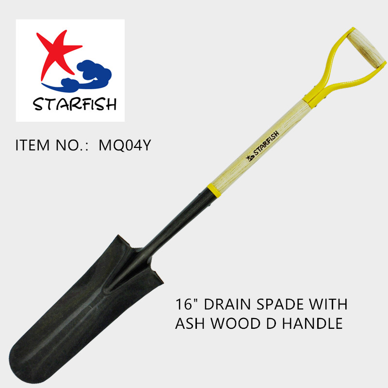 Drain Spade With Ash Wood D Handle