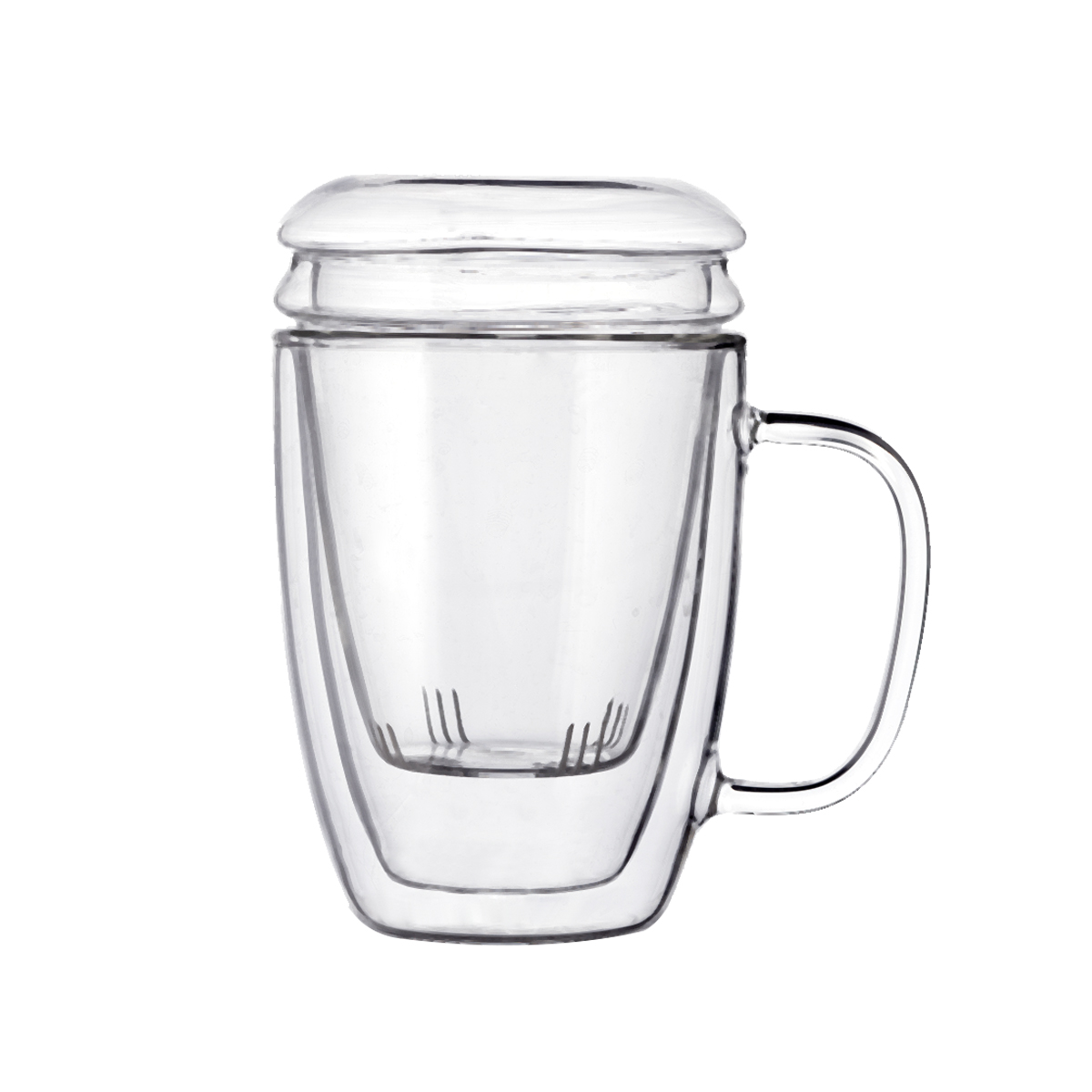 Borosilicate double wall glass cup