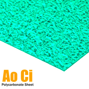 greem polycarbonate embossed sheet