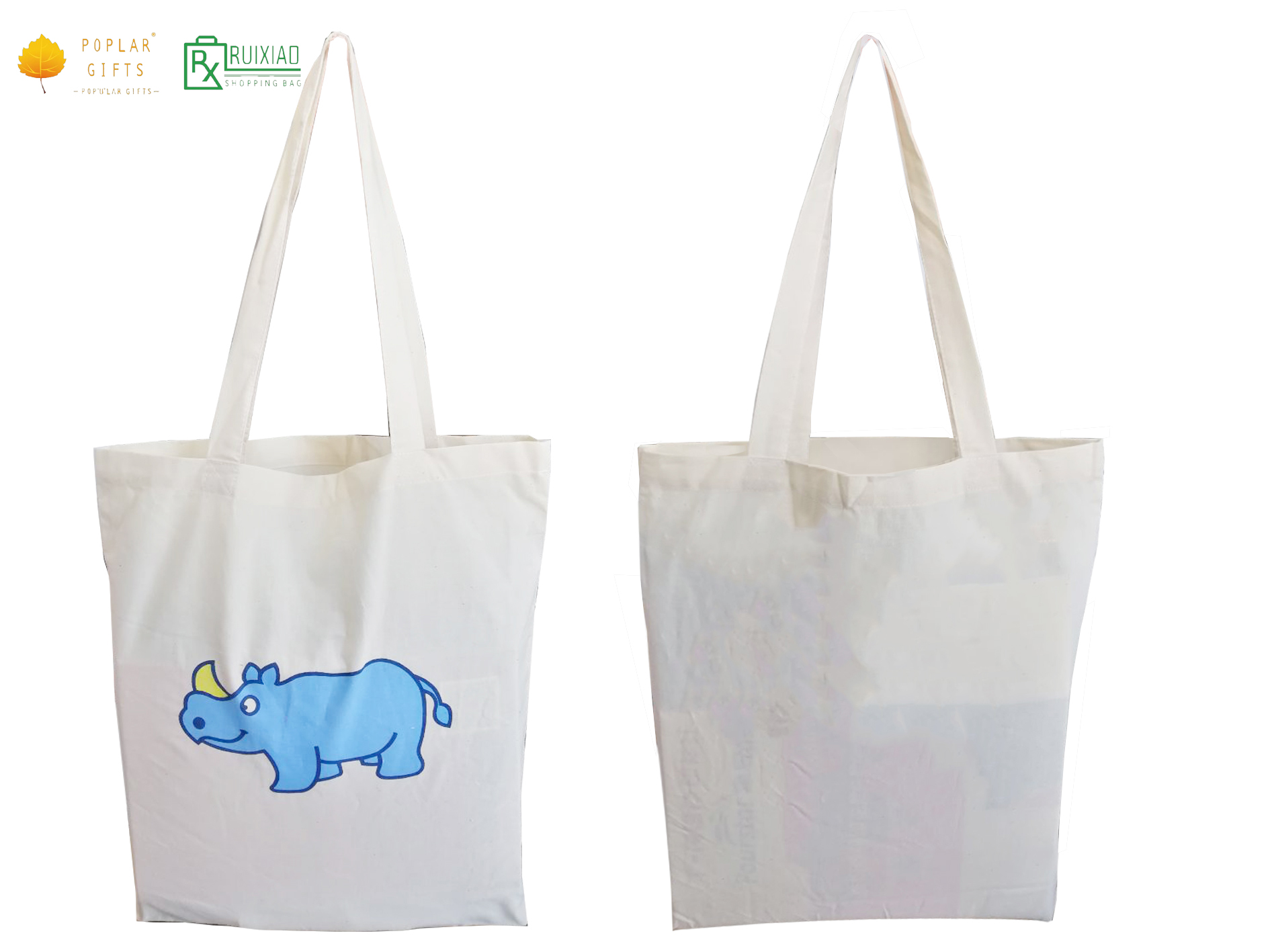 100% organic cotton fabric handle shopping tote ECO friendly printing bag