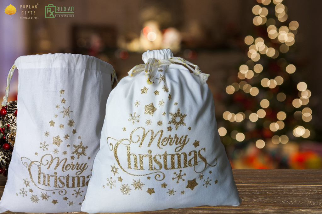 T/C gift bag for Christmas holidays, Santa sack candy bag