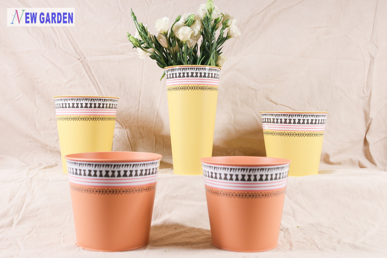 zinc flower pot