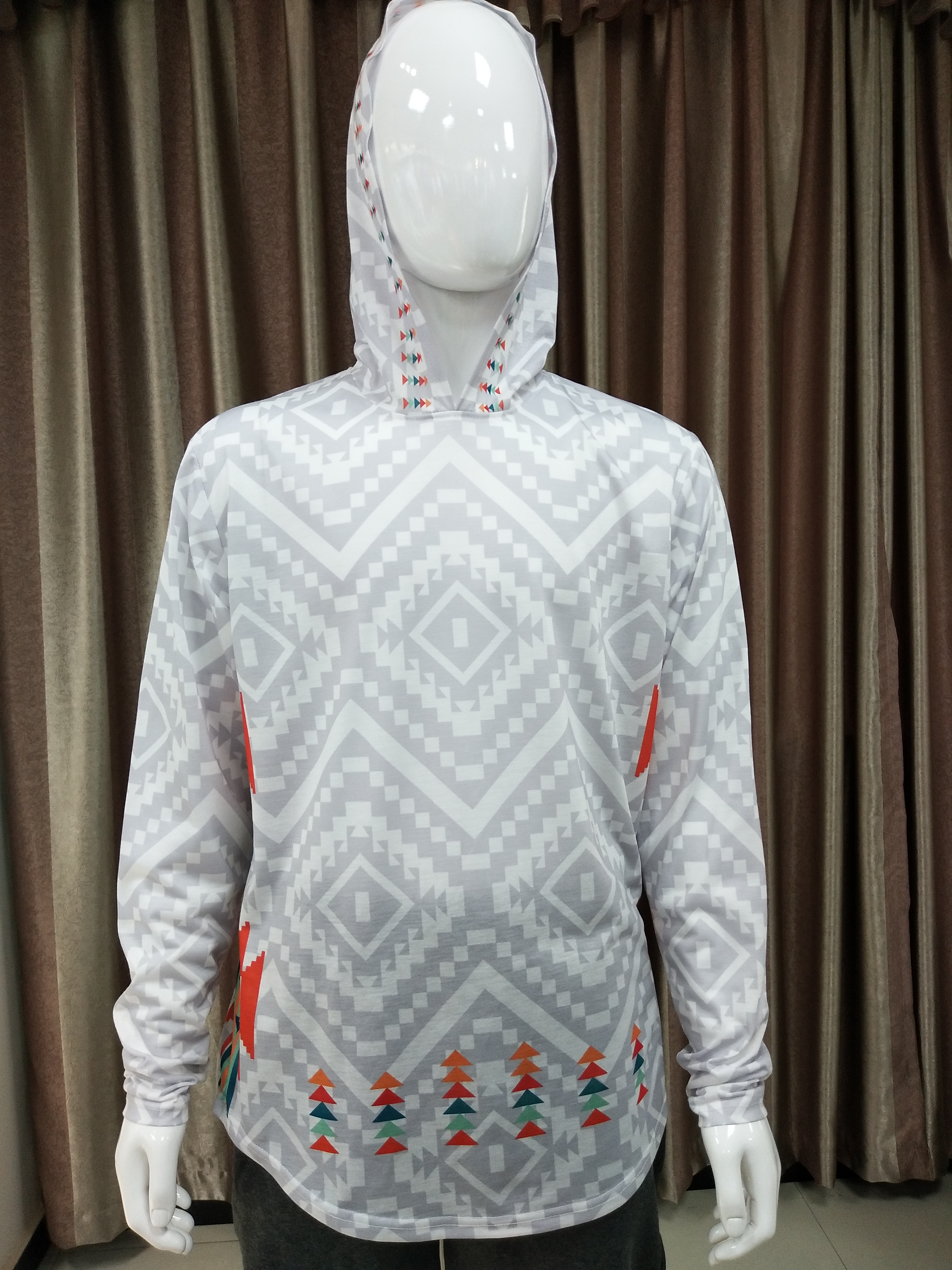 Men's Hoodie 100%Polyester short fiber sublimation