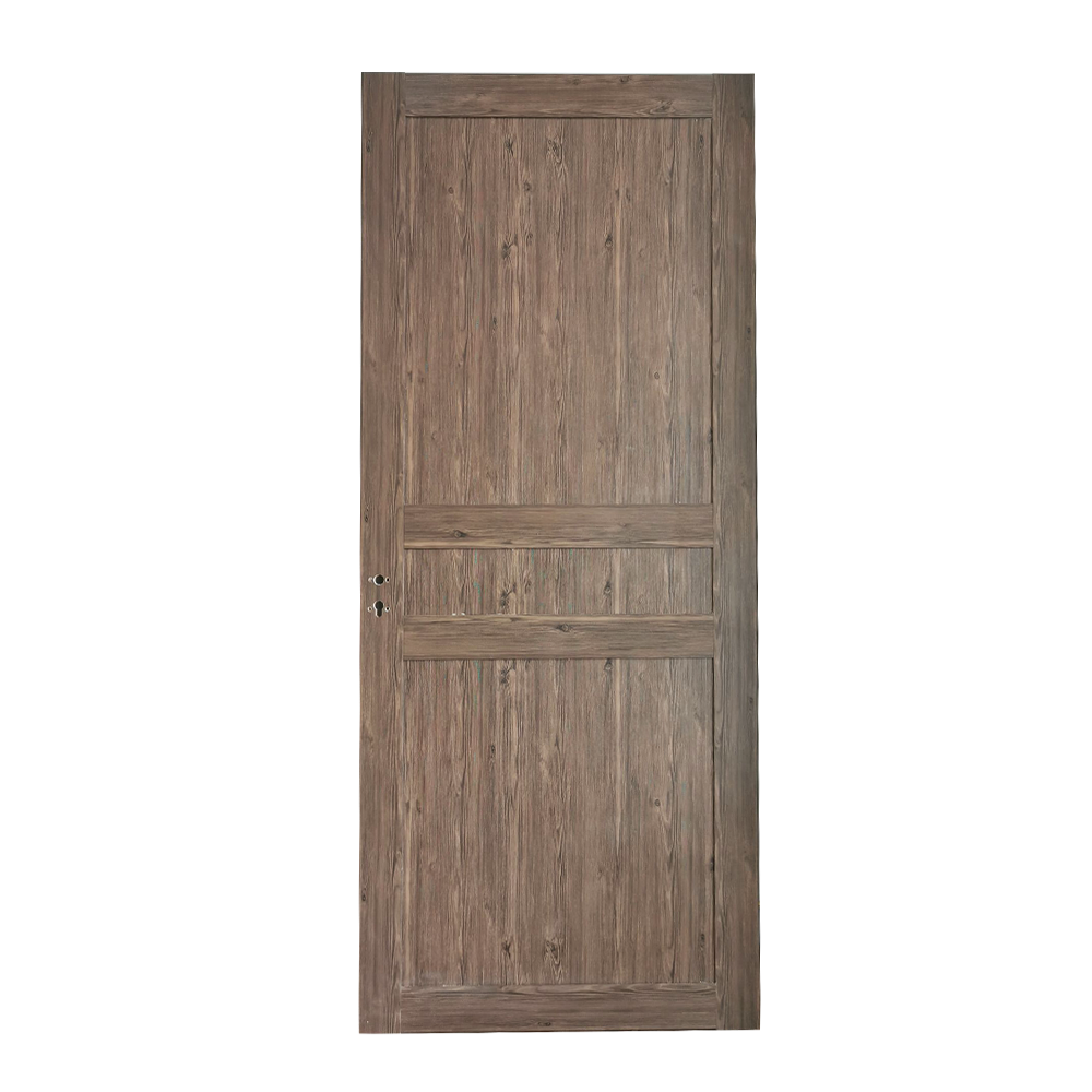 customized size pvc film coated wood plastic composite wpc assembly split joint door