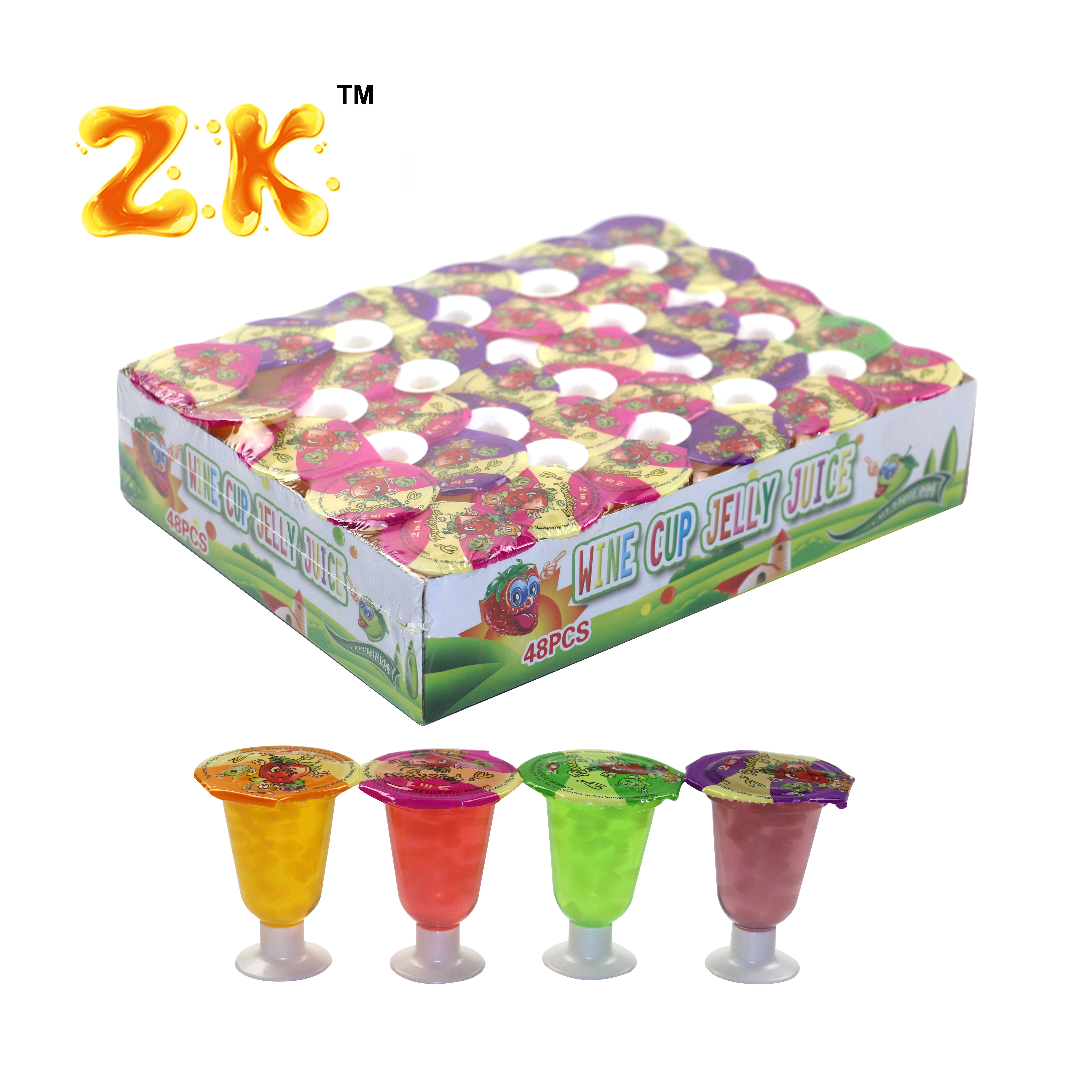 Wine Cup Jelly with coconut