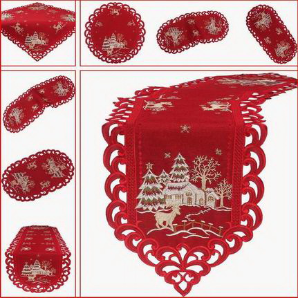 Embroidered Christmas Tablerunner
