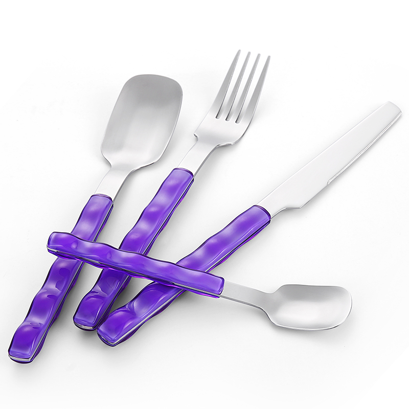 Stainless Steel Cutlery Long Tang Flatware Set Elegant Silverware Set For Wedding Restaurant Hotel
