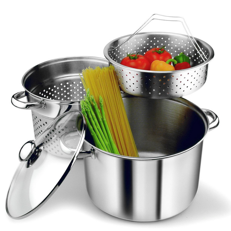 Stainless steel pasta pot