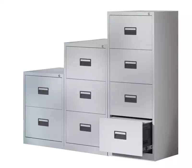 3 drawer vertical filing cabinet with black handle