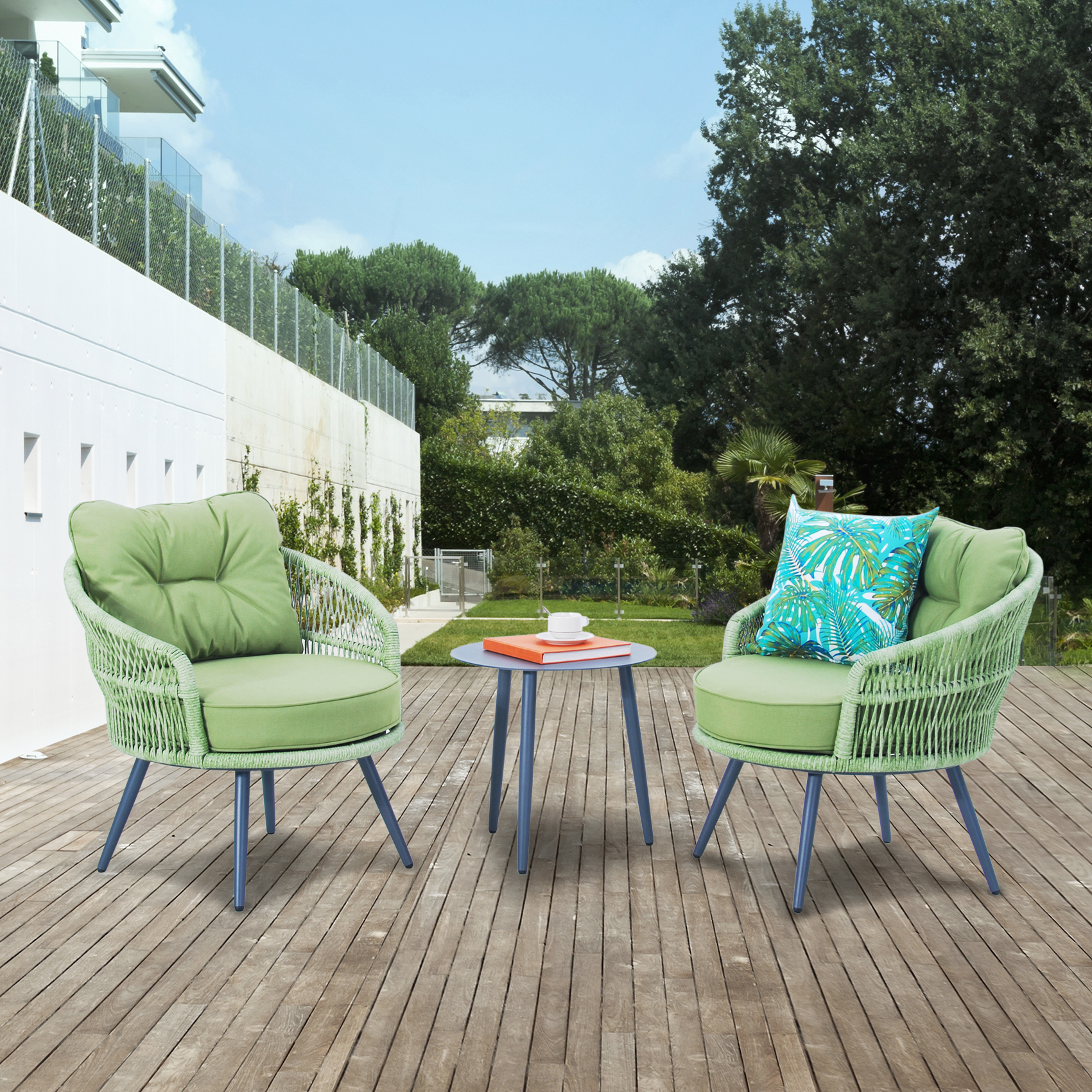 3pcs EVA rattan balcony set