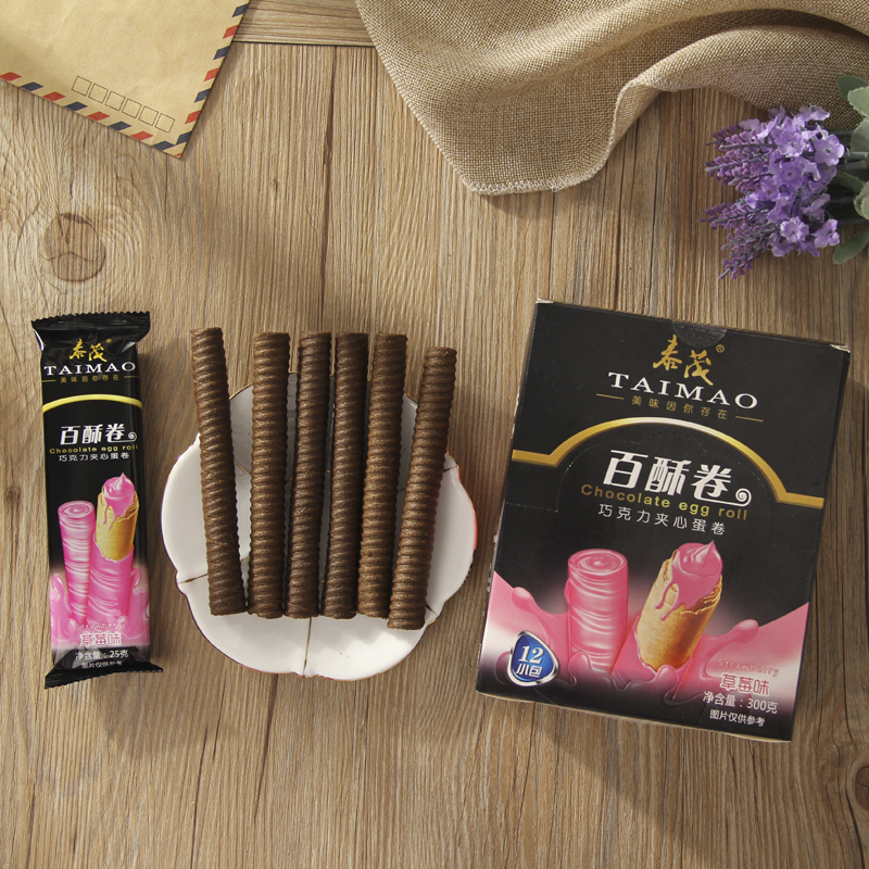 STRAWBERRY WAFER ROLL 25gX12pcs