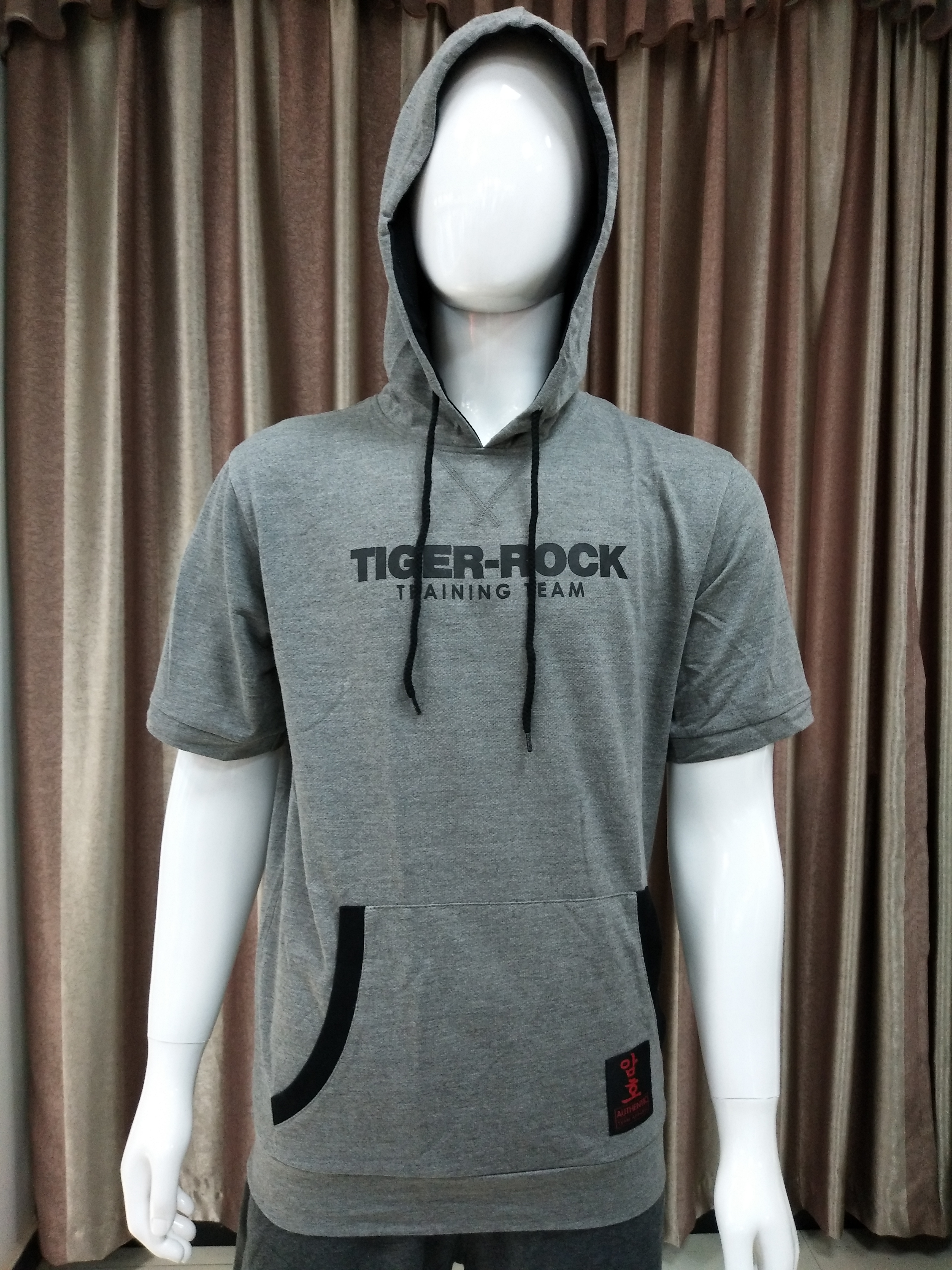 Men's Hoodie short sleeve kangaroo pocket with print