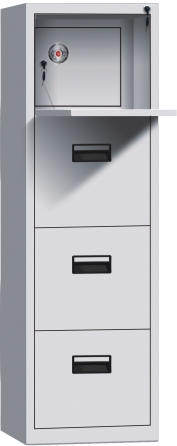 4 drawer vertical filing cabinet with safe box