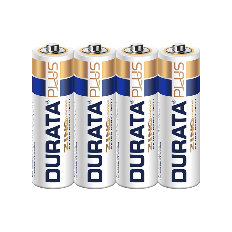 DurataPlus Extra Heavy Duty Zinc Carbon Dry Cell Battery AA Size 1.5V R6P (703-SP4-24)