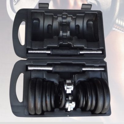 38LB Black Painted Dumbbell set