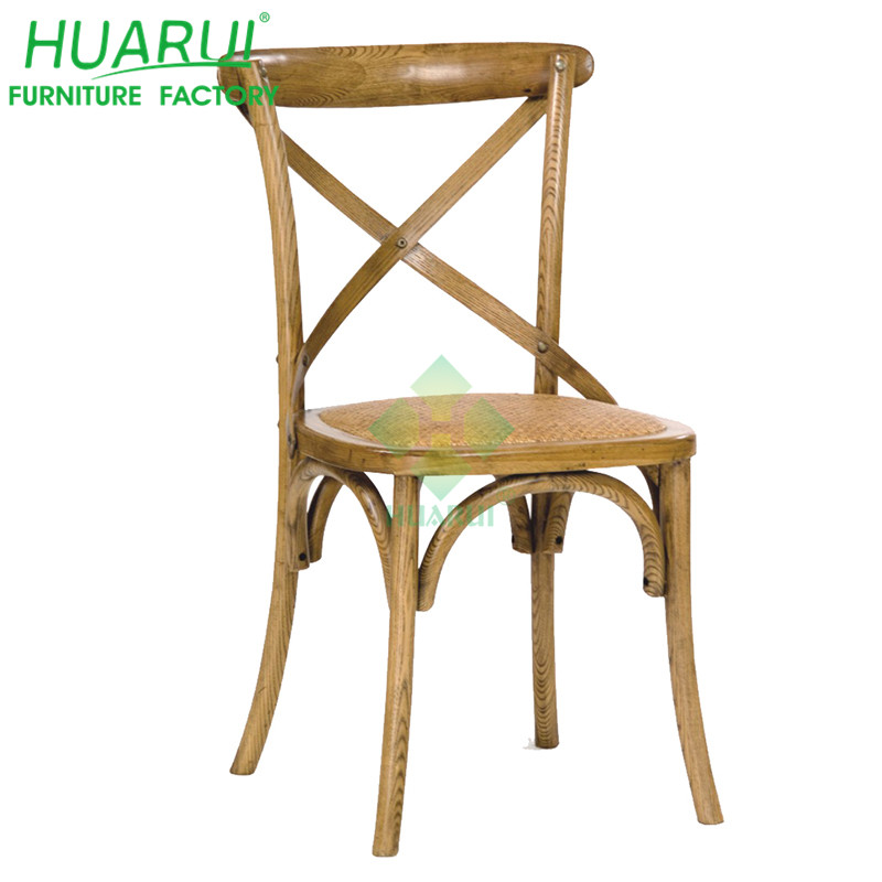 Wood cross back chair, wedding cross back chair, banquet cross back chair