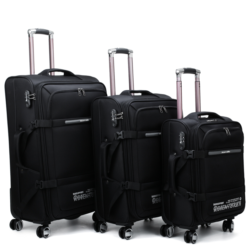 OEM Factory suitcase set soft fabric luggage ultralight case Large capacity