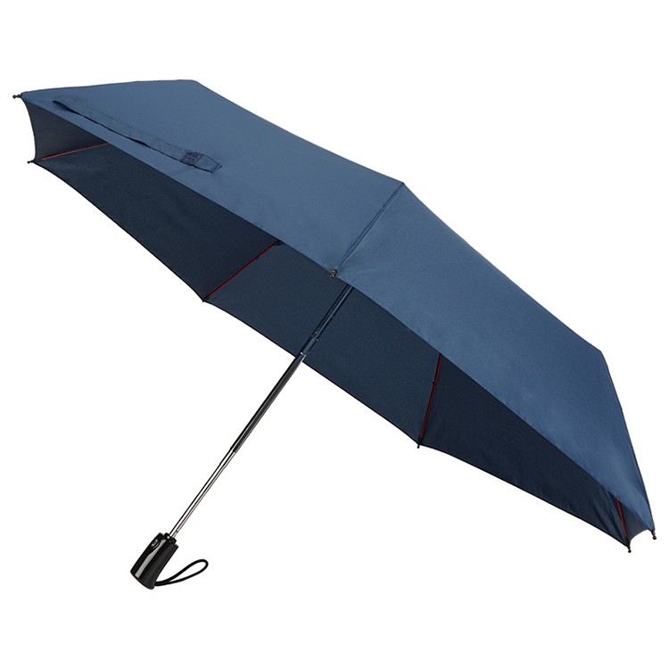 3 fold automatic opening and closing umbrella with colored fiberglass ribs
