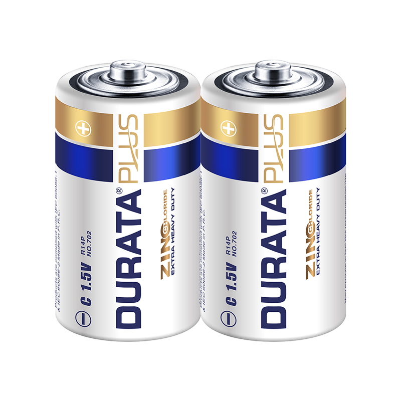 DurataPlus Extra Heavy Duty Zinc Carbon Dry Cell Battery C Size 1.5V R14P (SP2-12)