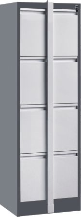 4 drawer vertical filing cabinet with bar