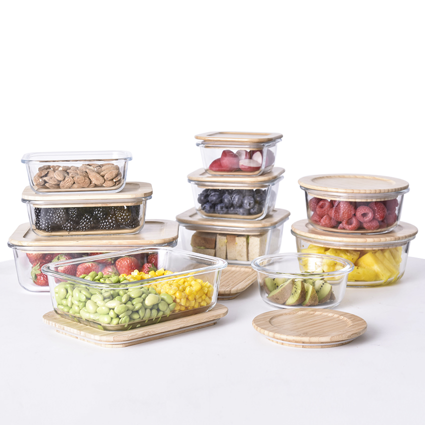 high borosilicate glass food container