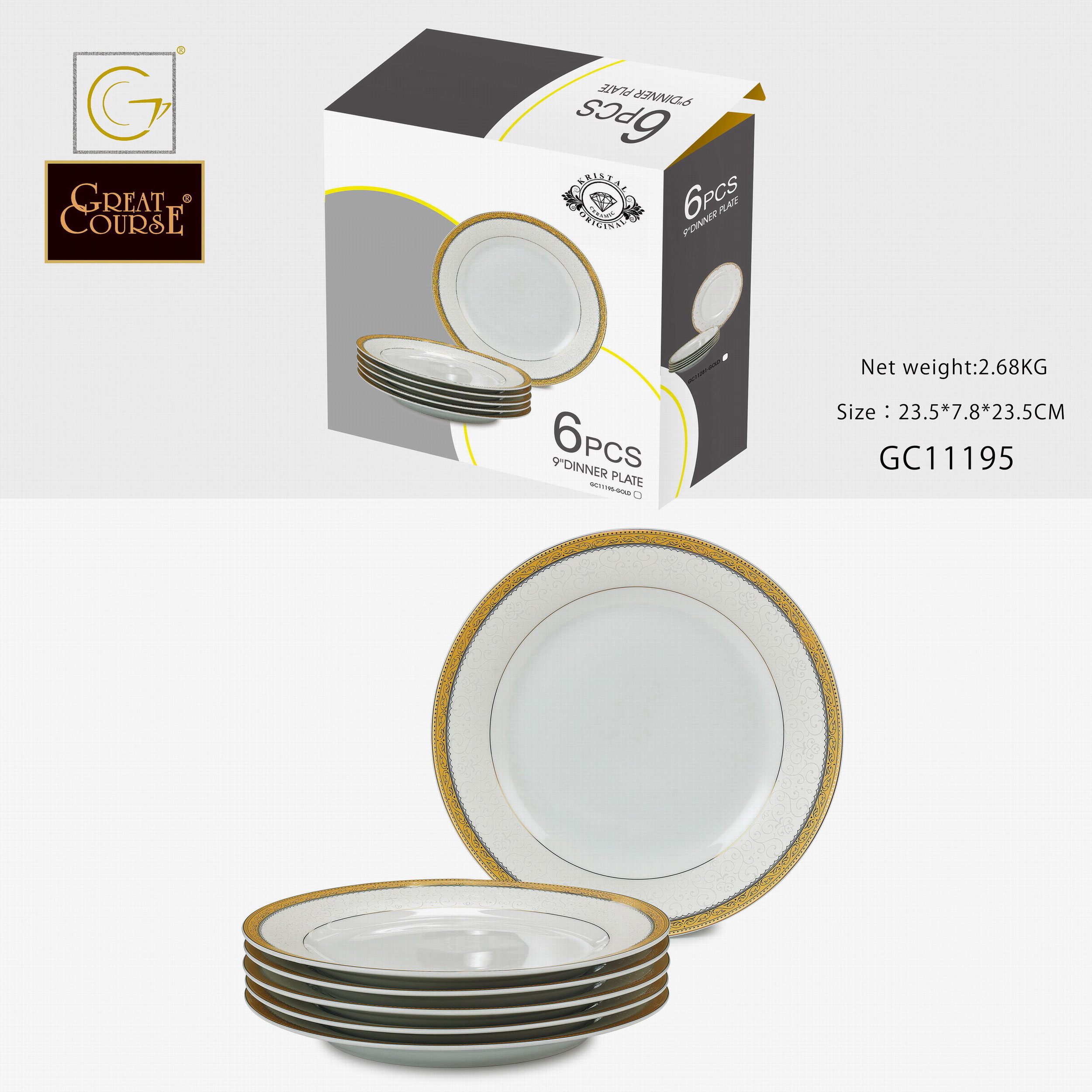 Sets-6pcs -9"dinner Plate - Round