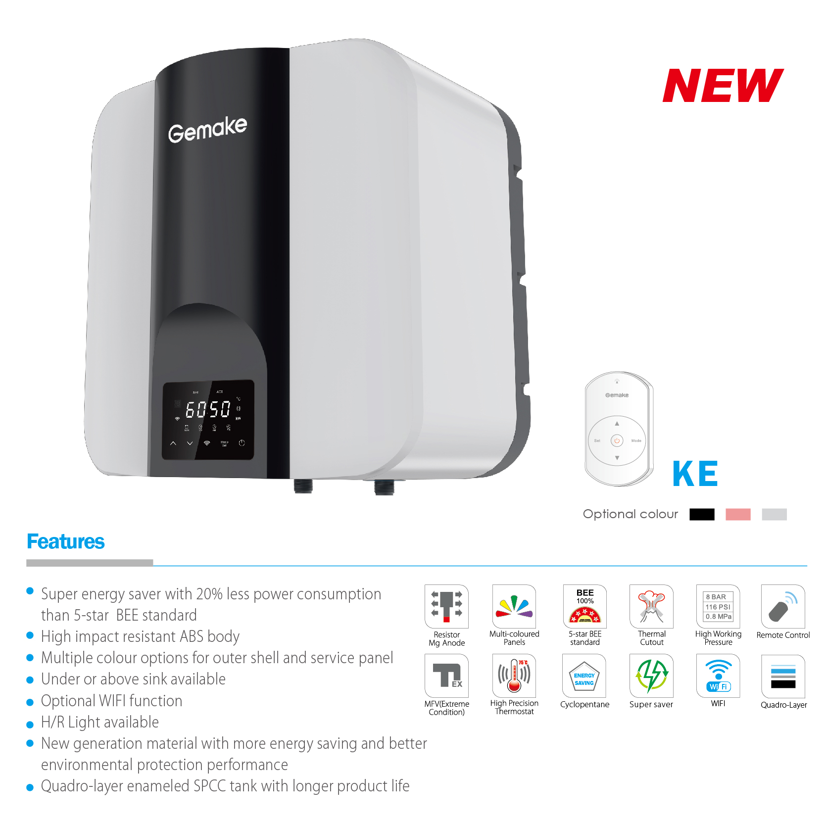 135th Fair Special - Storage Electric Water Heater - KE（C）-BIS certified