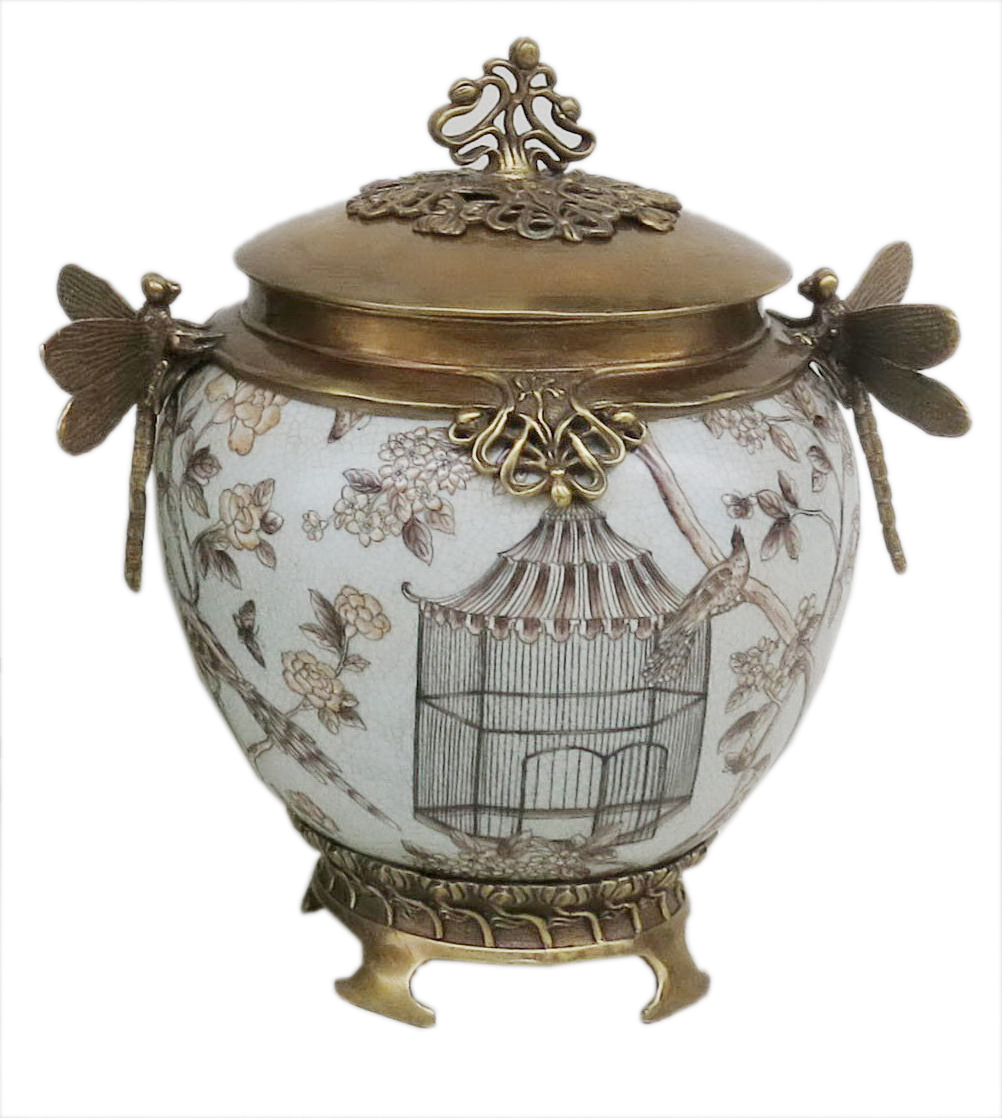 Luxury Antique Bronze Porcelain Home Decoration Box