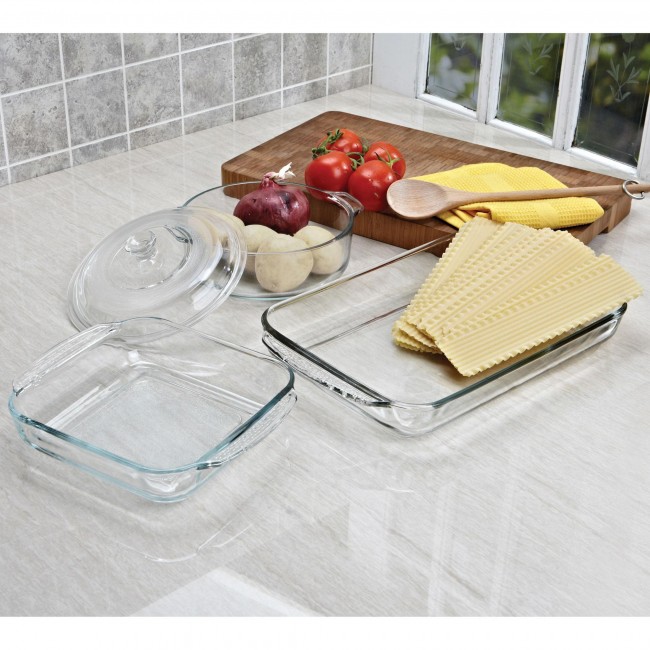 ML5001 microwave high borosilicate glass baking dish glass plate