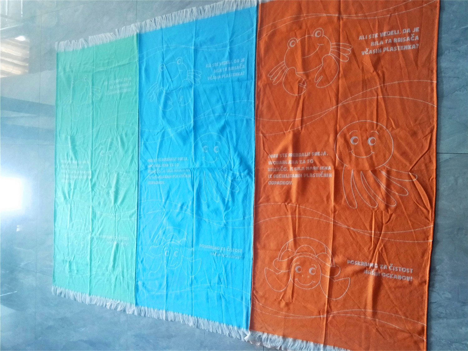 Recycle fiber beach towel with tassel Turkey towel
