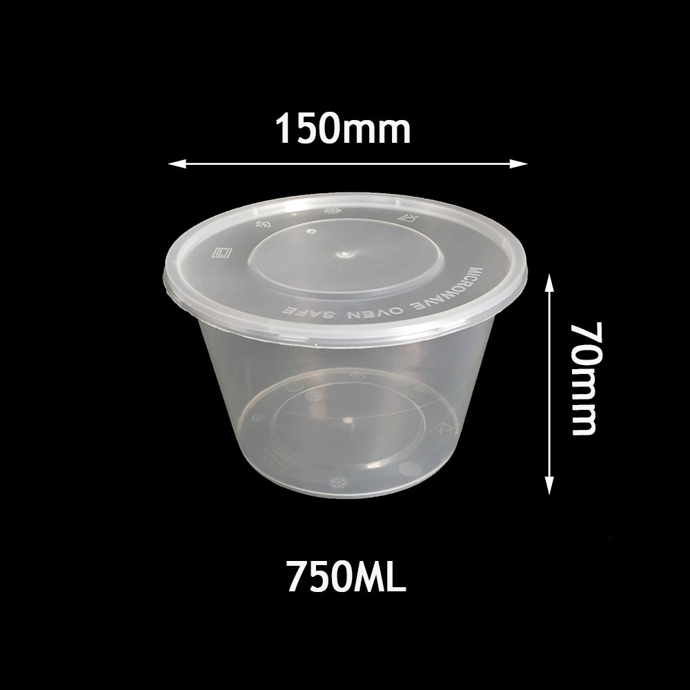 China Canton Fair Yiqiang 399 Disposable Plastic Storage Takeaway Microwavable Round Food Container Box Factory
