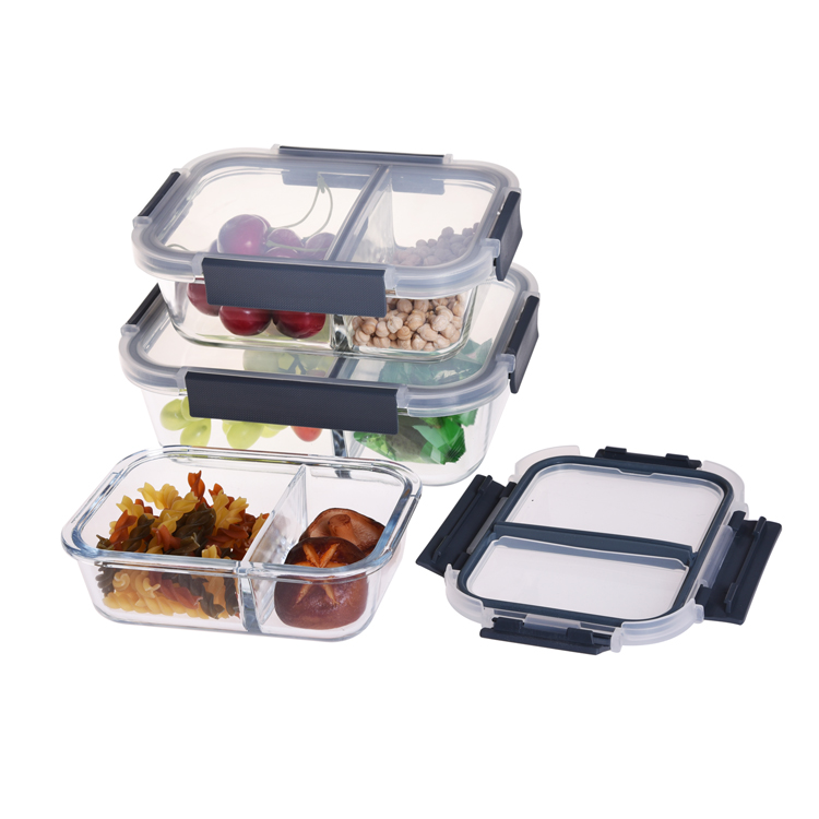 Glass food container