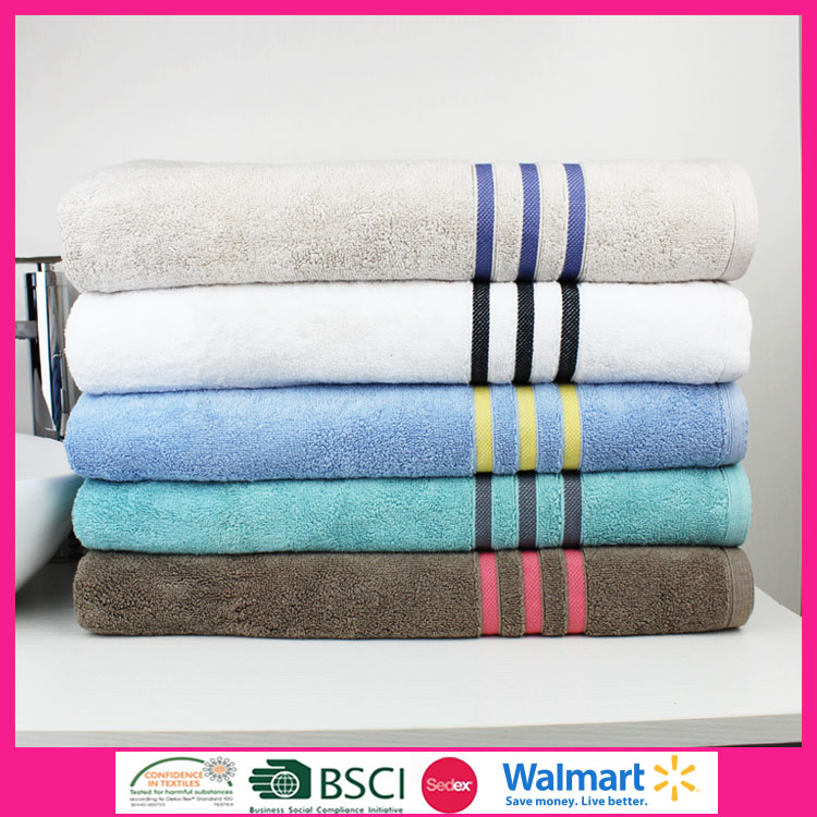 100% cotton with dobby border