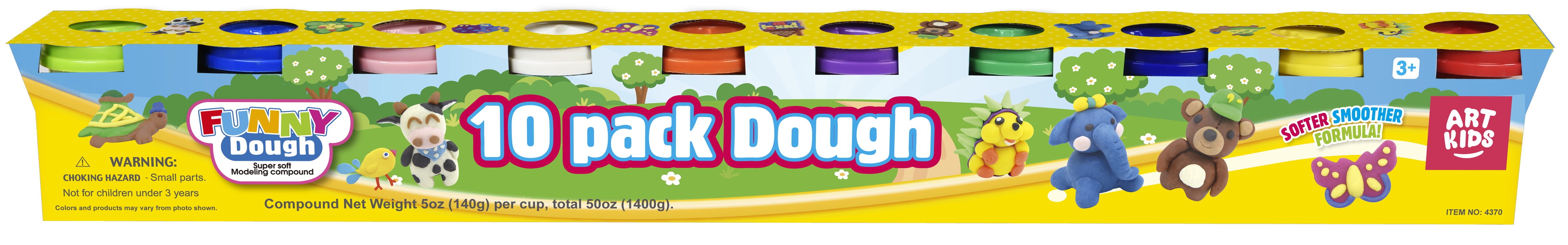 Play Dough10 Pack Basic Funny Dough (5oz)