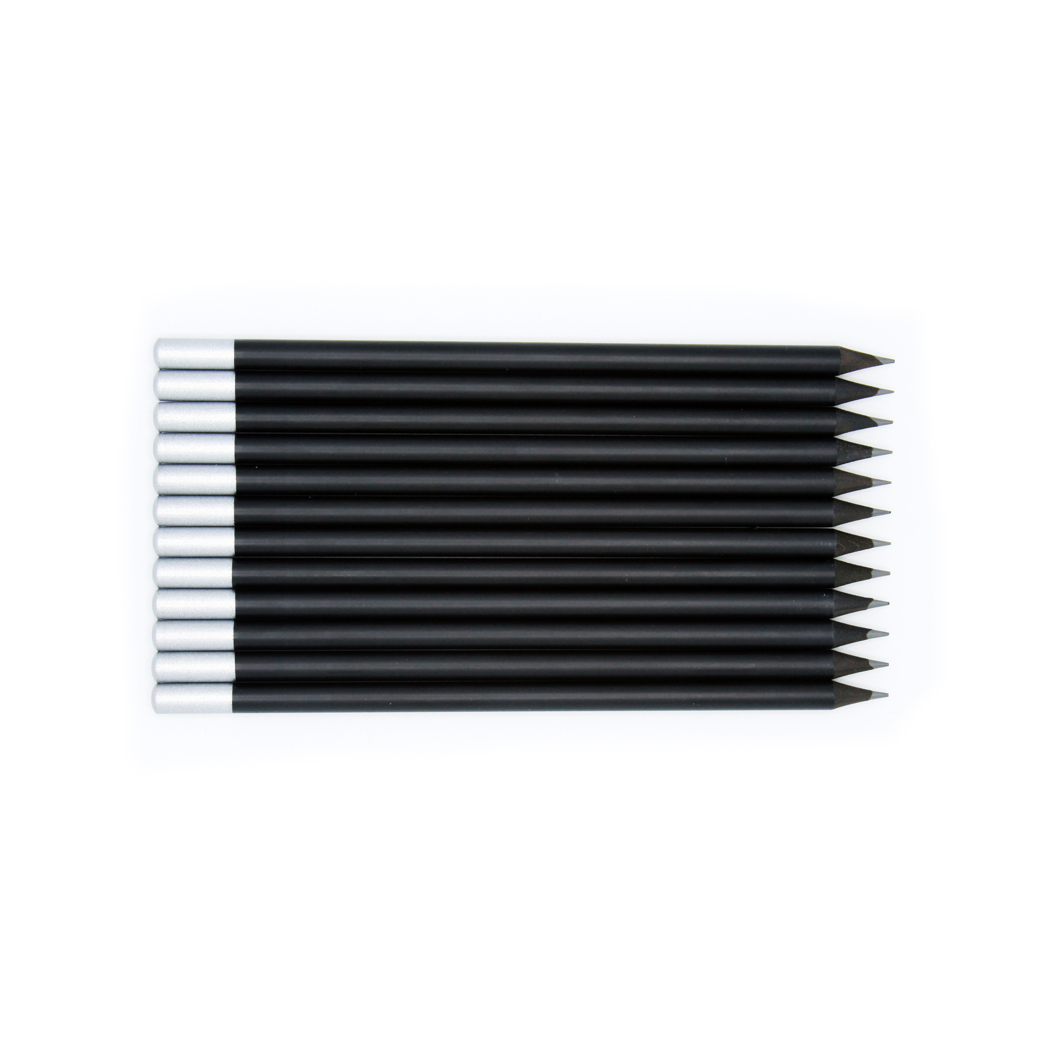 Black wood HB pencil with end dipping