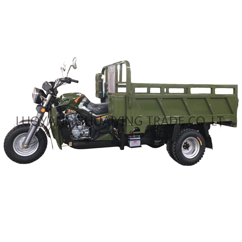 Chinese factory moped nigeria Peru gasoline 3 wheeled tricycle lifan 200cc engine motorized Hydraulic lifting heavy loading cargo tricycle