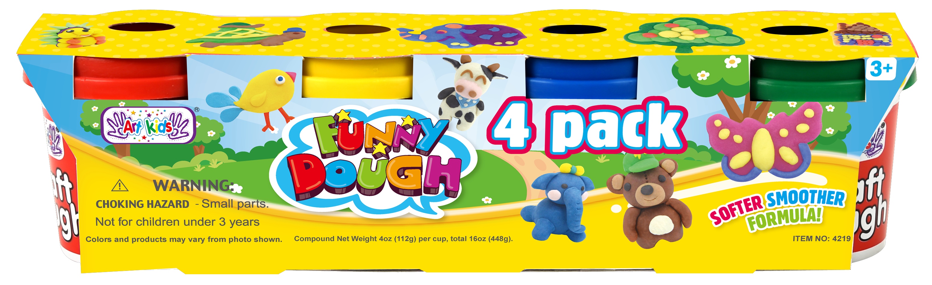 Play Dough 4 Pack Craft Dough 4oz