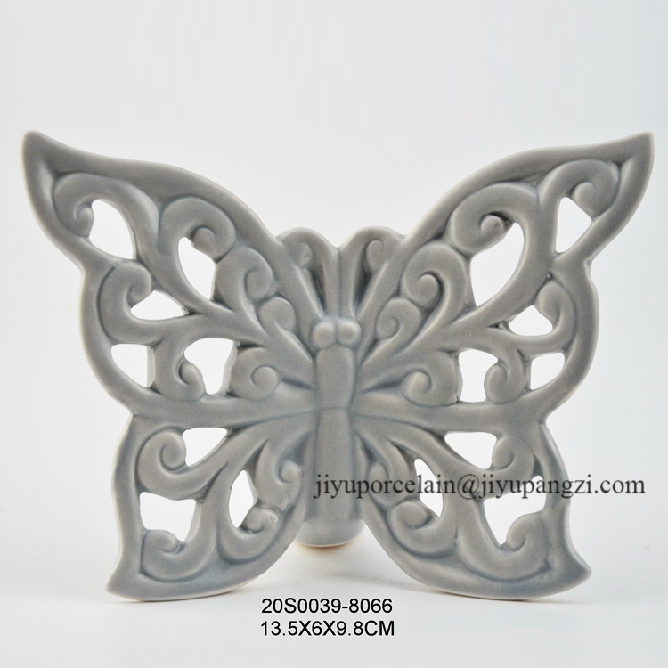 spring glazed ceramic porcelain butterfly table decor