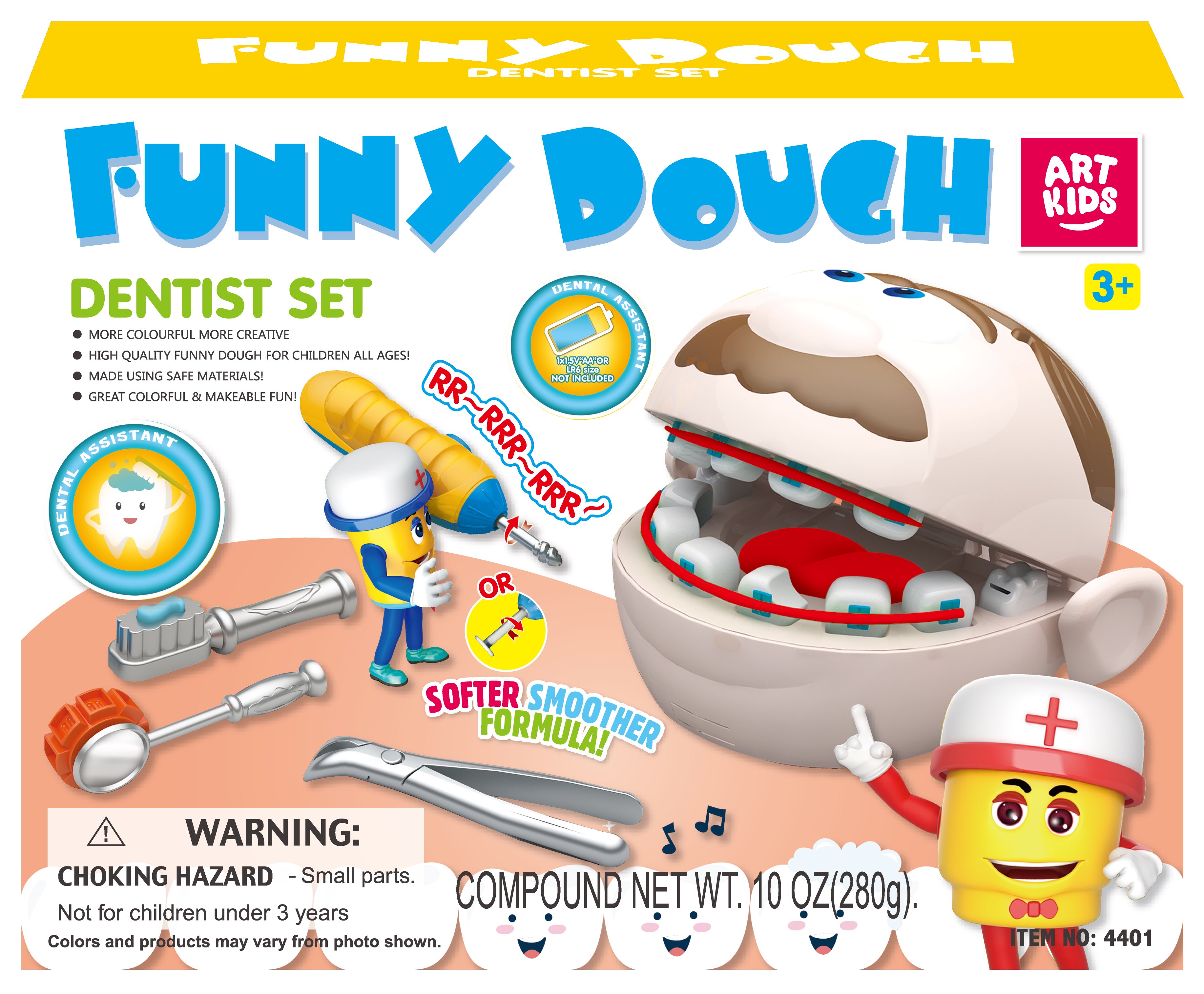 Play Dough Funny Dough Dentist Set