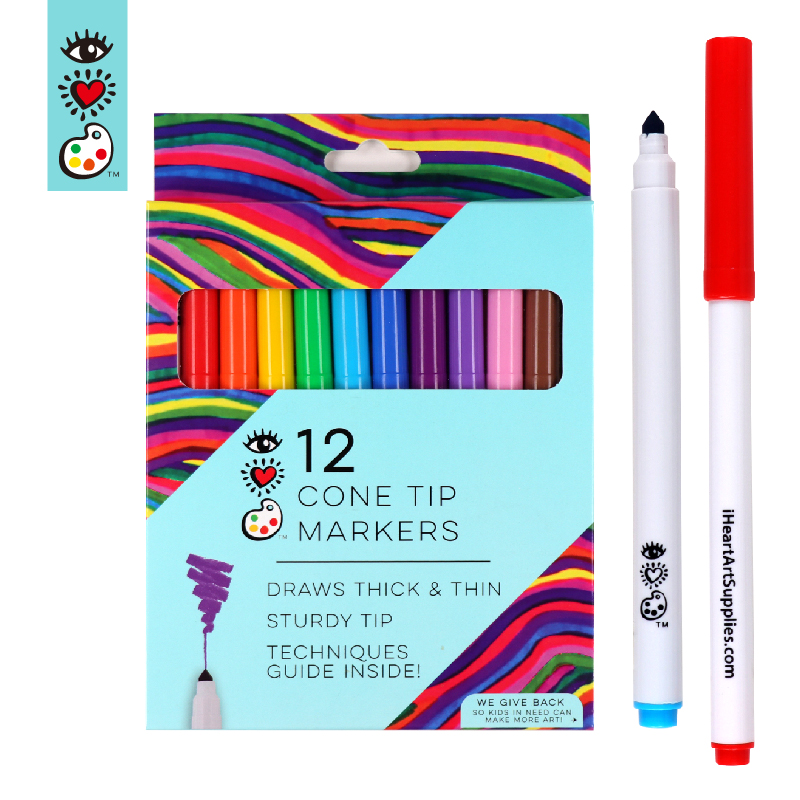 12 Colors Super Tip Children Washable Watercolor Pens