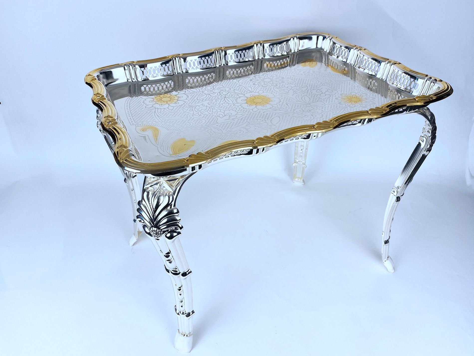 Silver plated serving tray