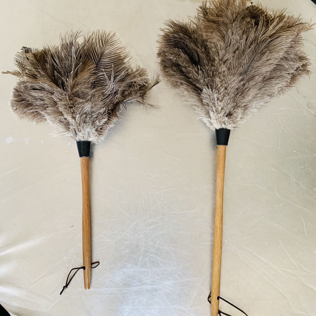 25 cm feather duster head with wooden handle