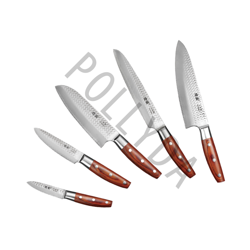 3-Layers Steel Knife pakka wood handle kitchen knife knife set FH-05