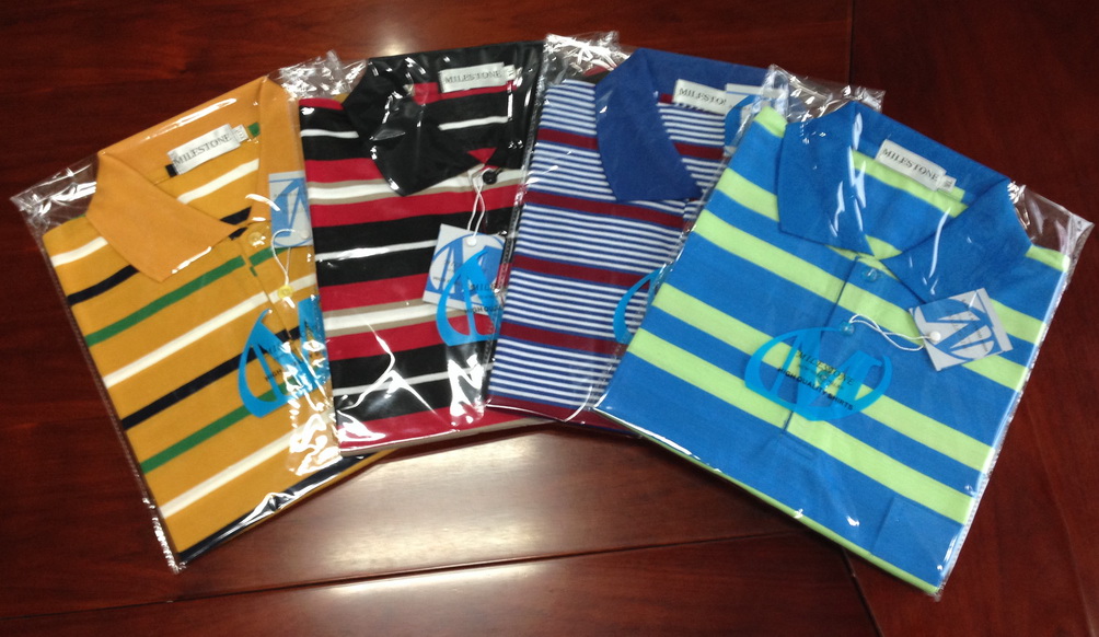 Men's polo shirt stripe polo shirt