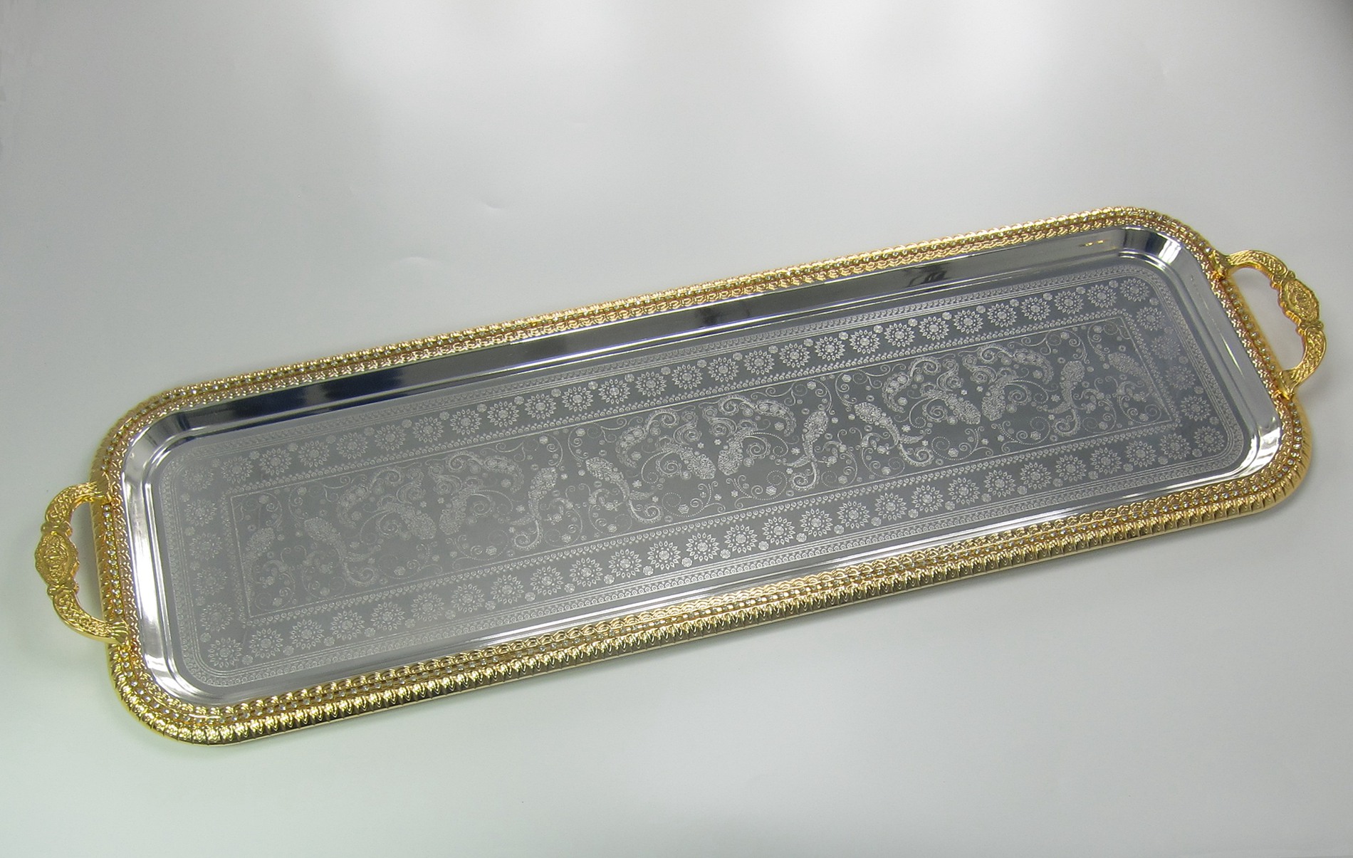 Silver plated serving tray