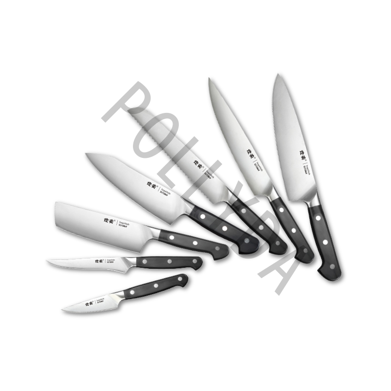 Full forged knife black pakka wood handle kitchen knife F061