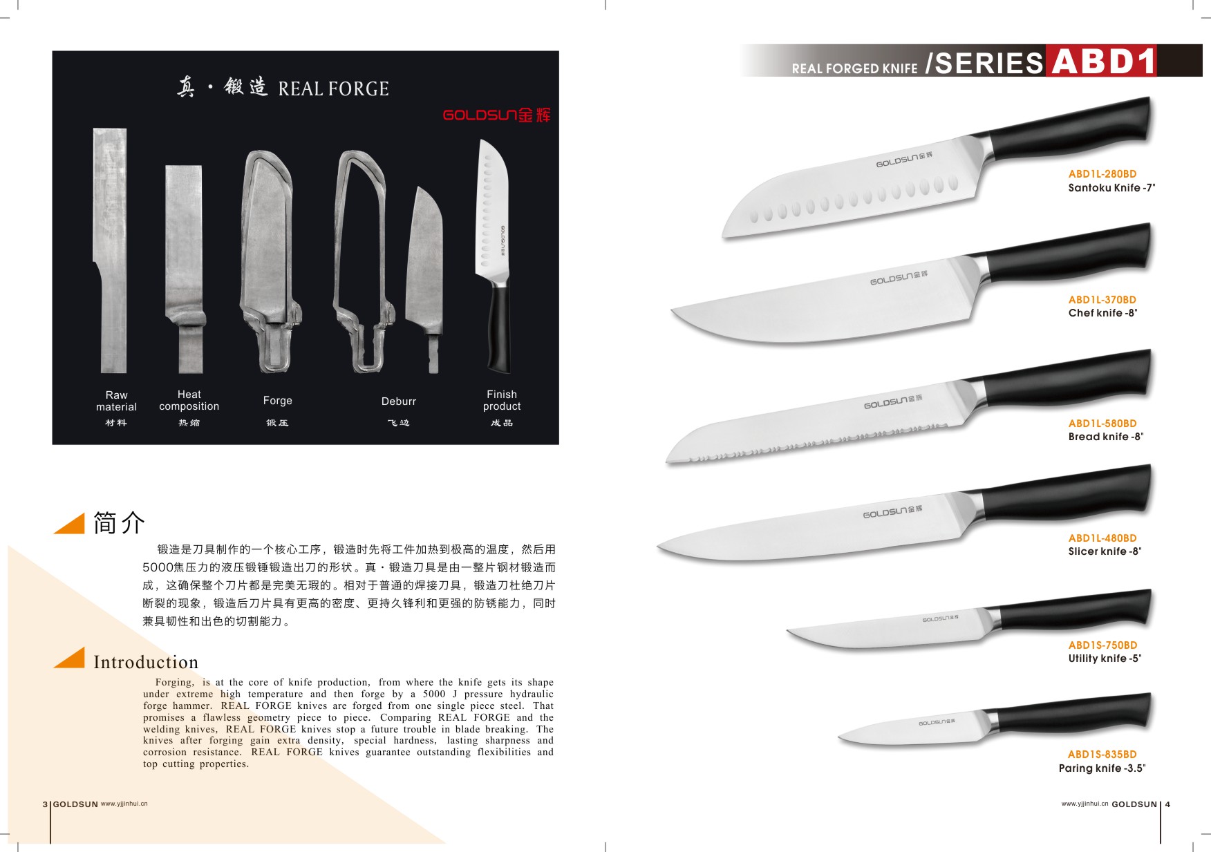 ABD1 kitchen knife- real forged range