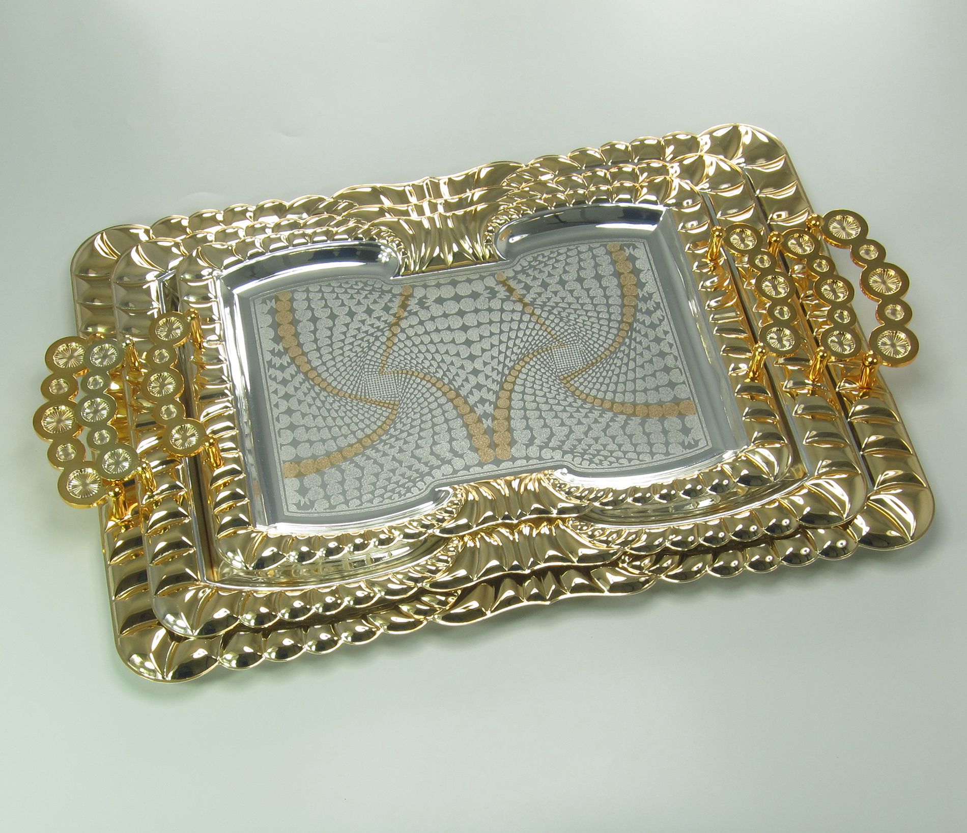 Silver plated serving tray