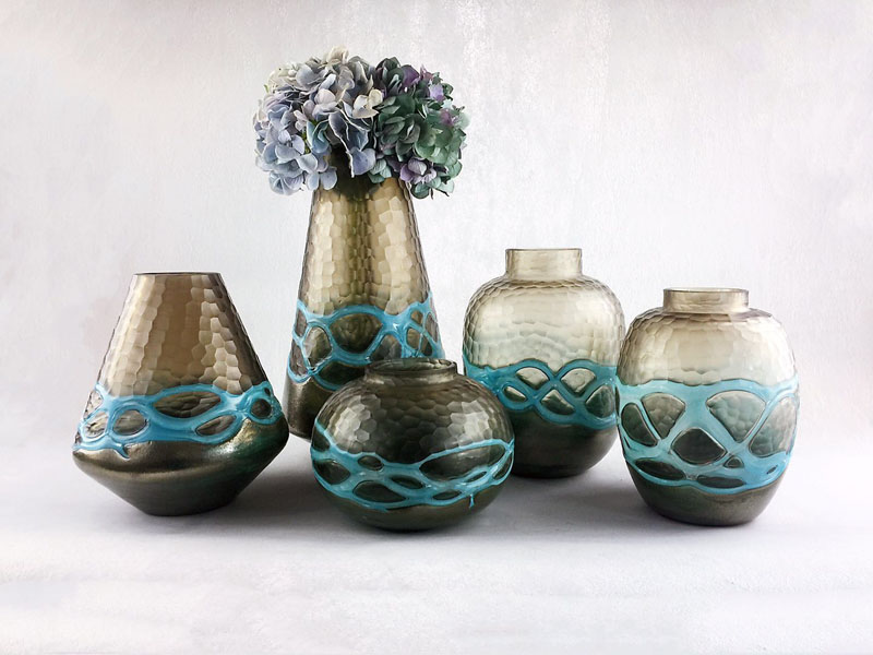 Honeycomb Carved Glass