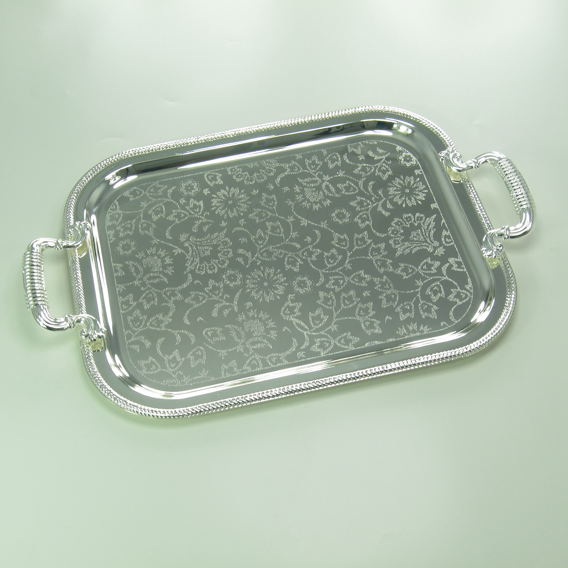 Silver plated serving tray
